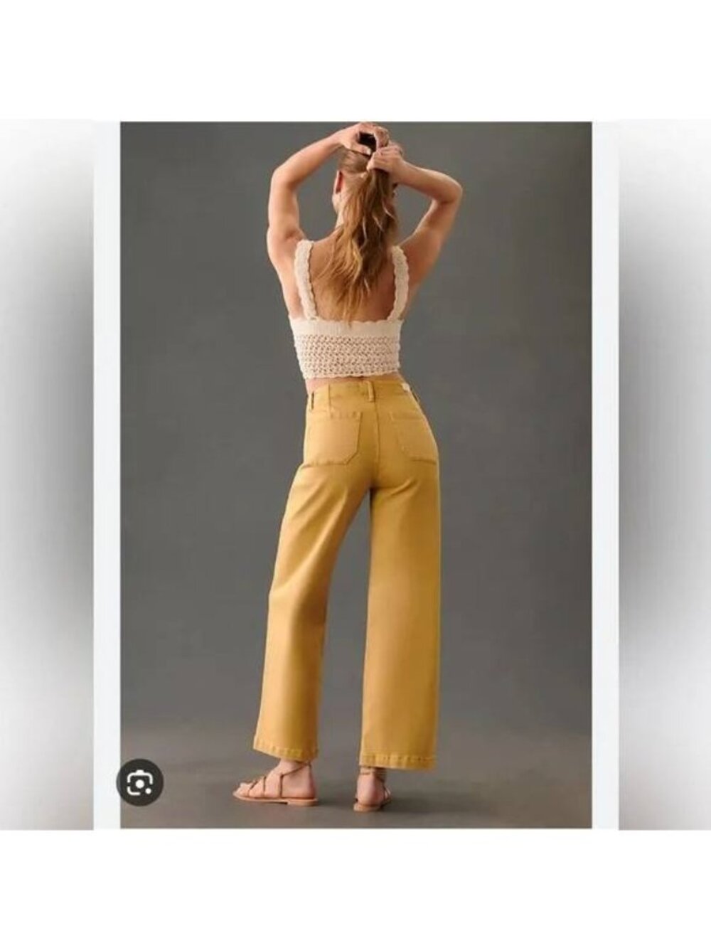NWT Paige Women’s Pants Size 30 Carly Vintage Golden Glow Wide Leg $225 MSRP - Picture 3 of 13